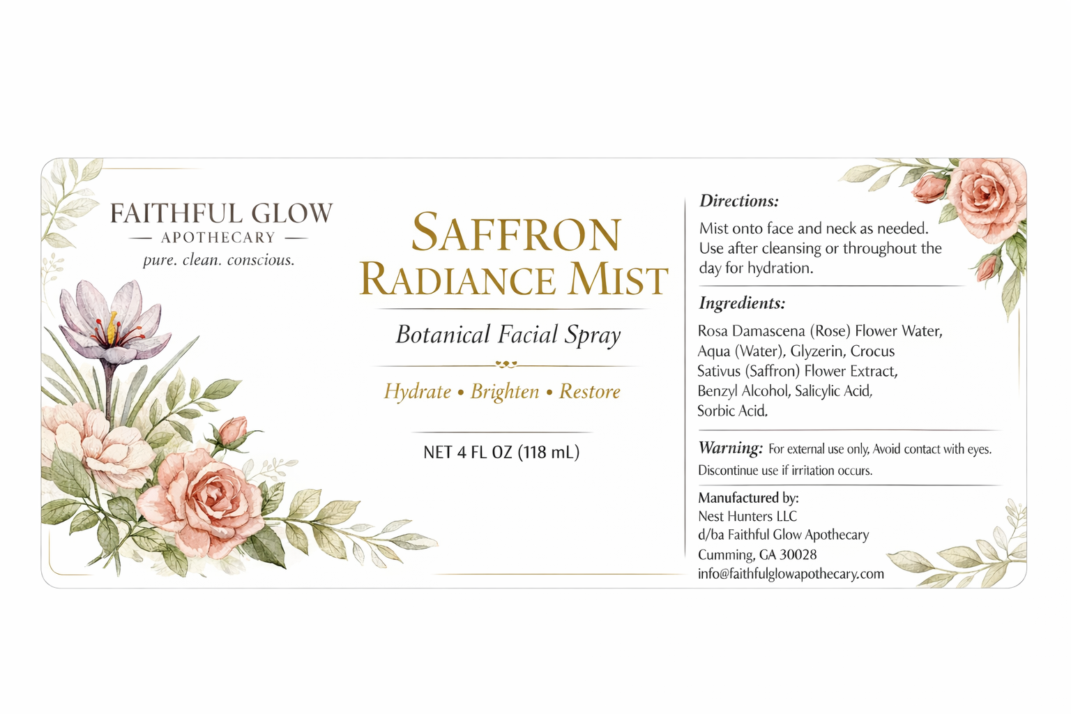 Saffron Radiance Mist